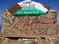 Liking it on top - the Pike's Peak summit