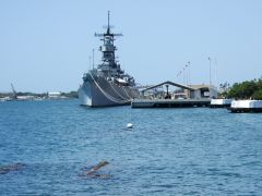 The USS Missouri (BB-63) at Pearl Harbor