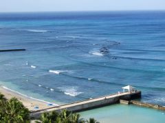 Waikiki Beach from my hotel balcony